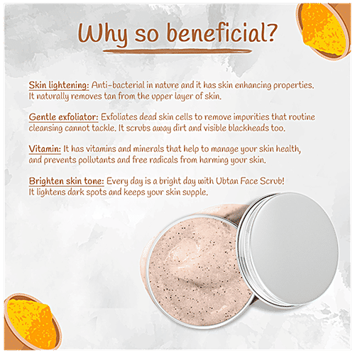 Nutriment Ubtan Face & Body Scrub - Organic & Paraben Free, For All Skin Types, 250 g  