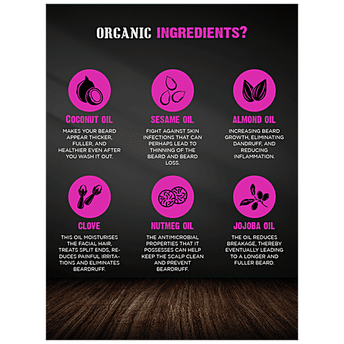 Mancode Clove Nutmeg Beard Oil - With Pure Ingredients, Natural Blended, Reduces Dryness, 60 ml