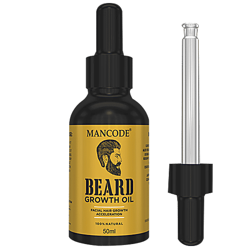 Buy Mancode Beard Growth Oil With 100 Natural Ingredients, Promotes