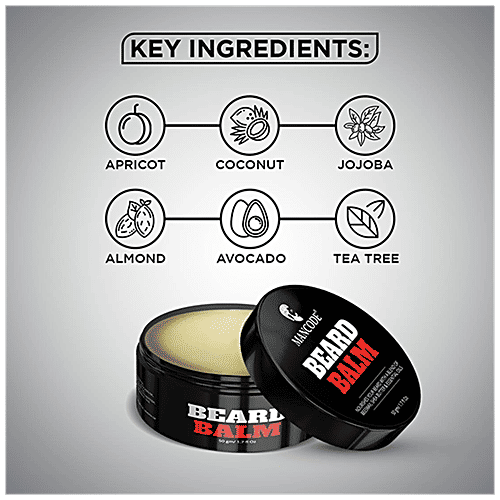 Mancode Beard Balm - Blend Of Beeswax, Shea Butter & Essential Oils, 50 g