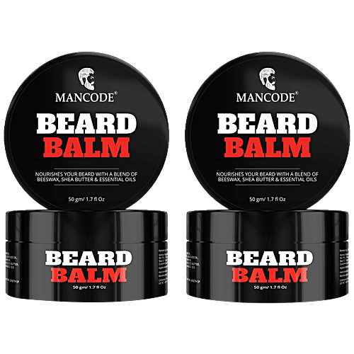 Mancode Beard Balm - Blend Of Beeswax, Shea Butter & Essential Oils, 50 g