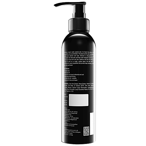 Mancode 2 In 1 Beard & Face Wash - Infused With Antioxidants, Removes Dirt & Hydrates Skin, 200 ml