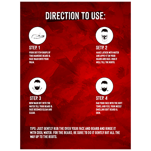 Mancode 2 In 1 Beard & Face Wash - Infused With Antioxidants, Removes Dirt & Hydrates Skin, 200 ml