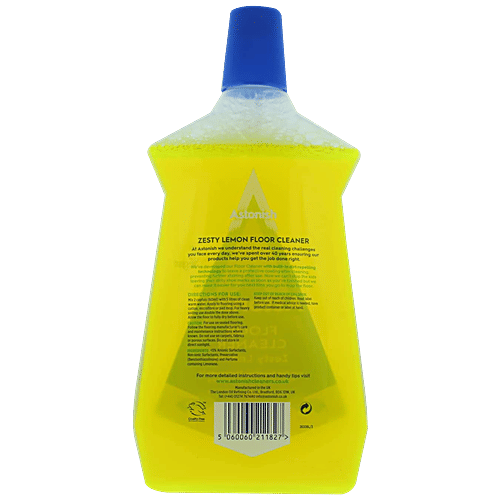 Astonish Dirt Repelling Floor Cleaner - Concentrated, Lasting Fragrance, Lemon, 1 L  