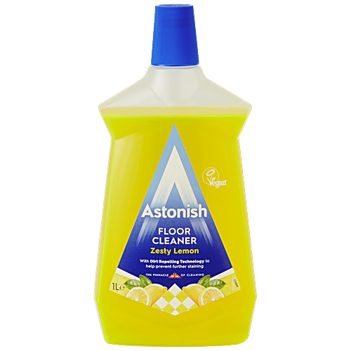 Astonish Dirt Repelling Floor Cleaner - Concentrated, Lasting Fragrance, Lemon, 1 L  