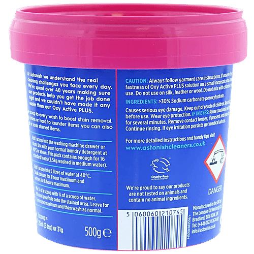 Buy Astonish Fabric Stain Remover Powder MultiPurpose Oxy Active