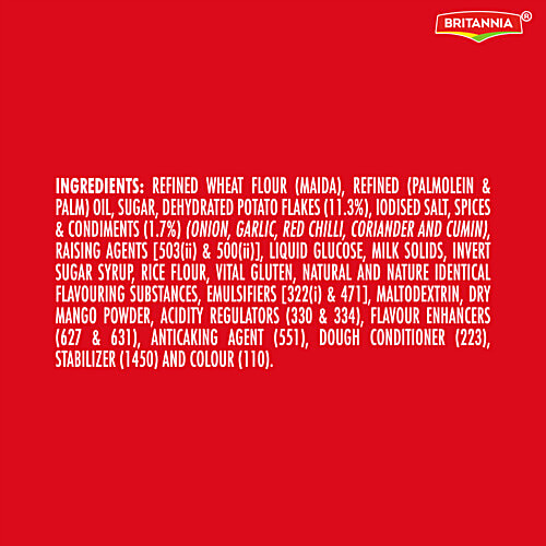 Britannia 50-50 Potazos - Masti Masala, Spicy Flavoured Crisps, 71.5 g Pouch Potato and Biscuit ka tasty combination