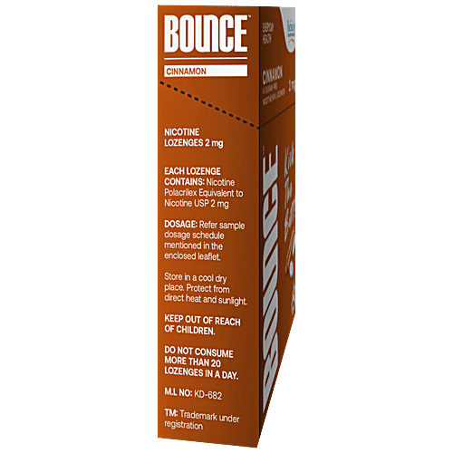 Bounce Nicotine Mini Lozenges 2mg Tablets - Sugar-free, Cinnamon, 10 pcs  
