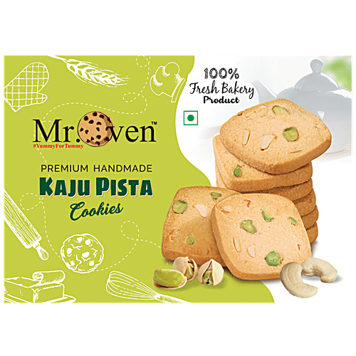 Mr Oven Kaju Pista Cookies - Premium Handmade, Sweet & Crispy, Healthy Snacks, 350 g