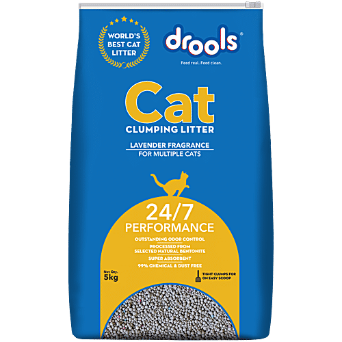 Drools Lavender Fragrance Clumping Litter For Multiple Cats, 5 kg