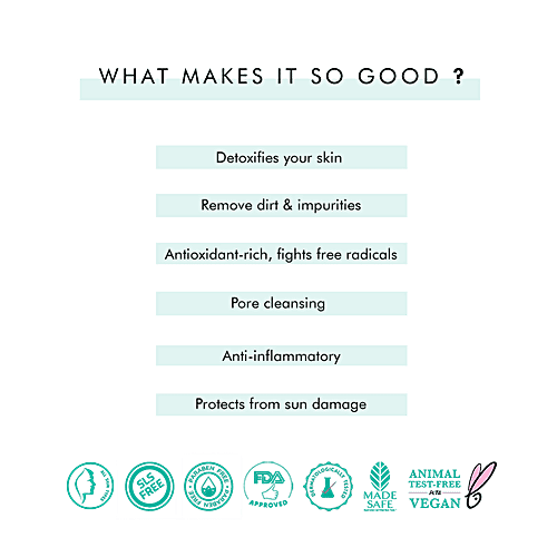 Buy MCaffeine Naked Detox Green Tea Face Wash Removes Dirt