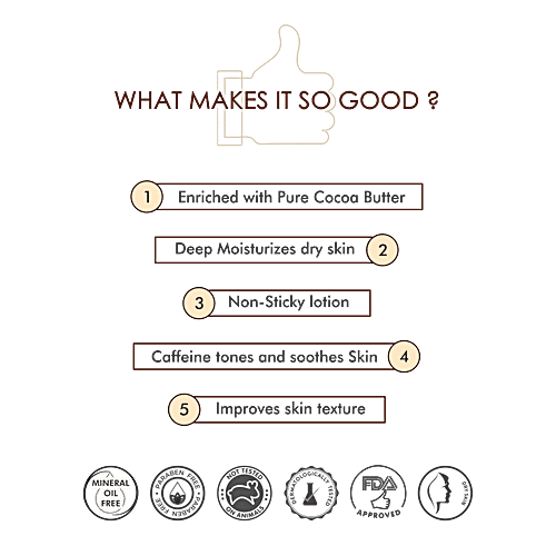 mCaffeine Coffee Body Lotion - With Vitamin C & Shea Butter, Moisturizer, For Normal To Oily Skin, 200 ml  