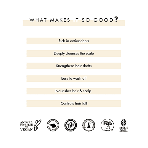 mCaffeine Naked & Raw Coffee Shampoo - Hair Fall Control With Protein & Argan Oil, Smoothens & Shines, 250 ml  