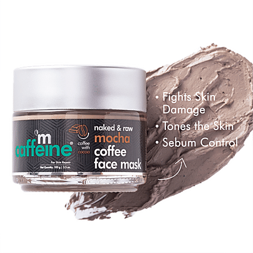 mCaffeine Skin Repair Mocha Coffee Face Mask - Sebum Control, With Cocoa & Bentonite Clay, 100 g