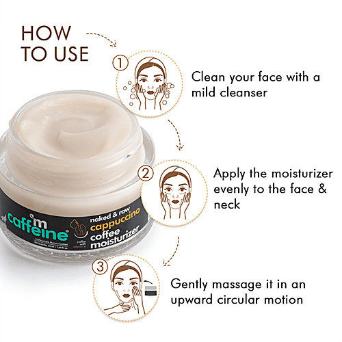 mCaffeine Lightweight Cappuccino Coffee Face Moisturizer - With Vitamin E & Almond Milk, For All Skin Type, 50 ml  