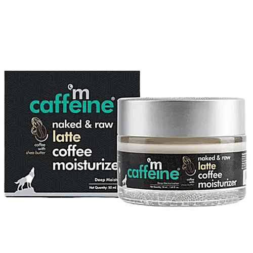 mCaffeine Non-Sticky Latte Coffee Face Moisturizer - With Ceramide & Shea Butter, For Deep Moisture, 50 ml