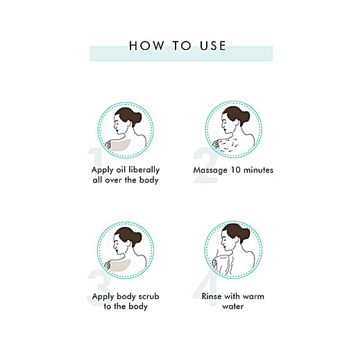 mCaffeine Coffee De-Stress Gift Hamper - Body Scrub, Body Oil, Wooden Massager, For Women & Men, Relaxing Routine, 200 g  