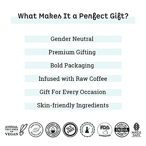 mCaffeine Coffee Skincare Gift Set - Nourishing Face Wash, Scrub, Moisturiser & Bathing Bar, For Women & Men, 300 g  