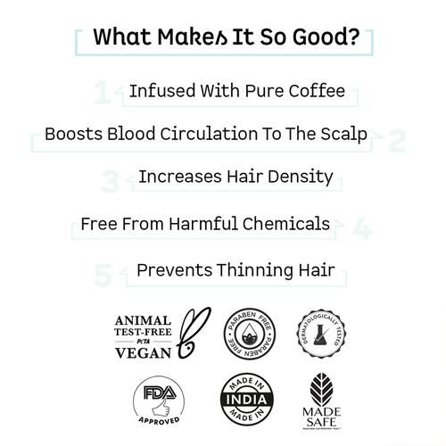 mCaffeine Naked & Raw Coffee Scalp Tonic - Reduces Hairfall, Promotes Growth, 100 ml  