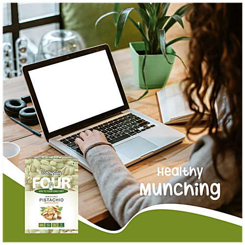 Everyday Four Pistachio Nuts - Roasted & Lightly Salted, Low Cholesterol, Helps In Digestion, 200 g Box 