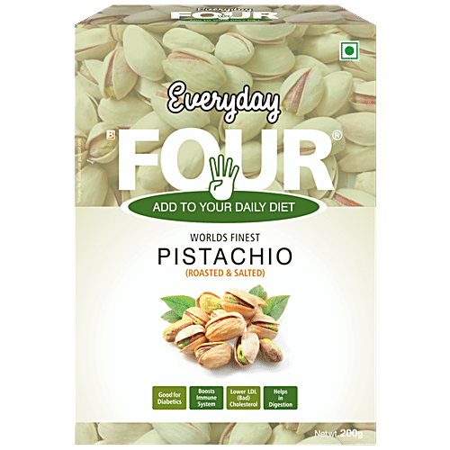 Buy Everyday Four Pistachio Nuts Roasted & Lightly Salted, Low