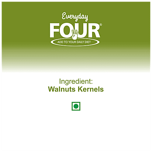 Everyday Four Walnuts/Akhrot - Rich In Antioxidant & Omega 3, Cholesterol Free, 200 g Box 