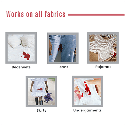 SIRONA Antibacterial Period Stain Remover with Mini Laundry Brush | No-Bleach Foaming Formulation, 80 ml  