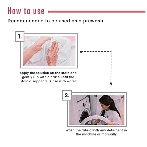 SIRONA Antibacterial Period Stain Remover with Mini Laundry Brush | No-Bleach Foaming Formulation, 80 ml  