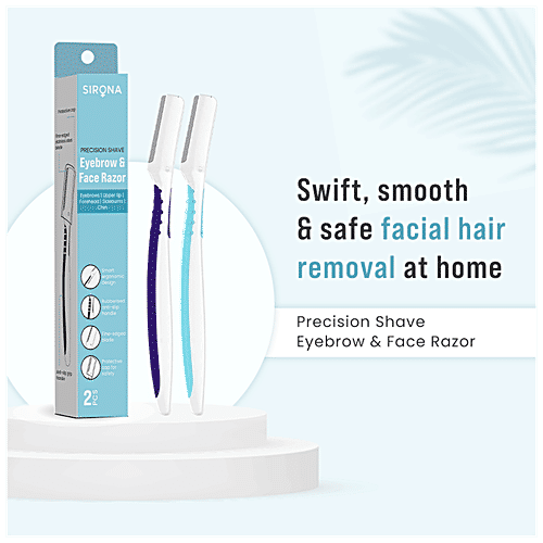 Buy Sirona Reusable Eyebrow & Face Razor For Women Painless, For
