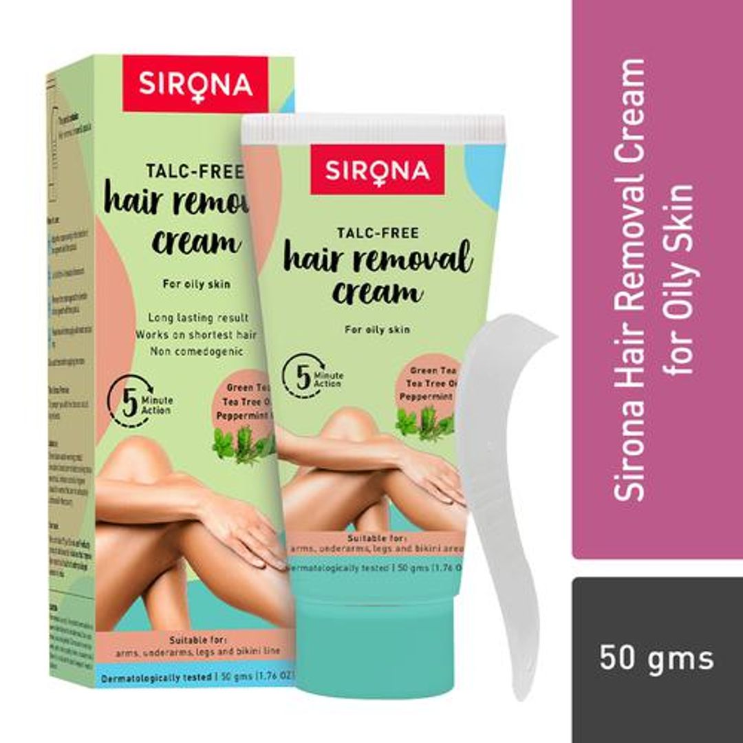 SIRONA Talc-Free Hair Removal Cream for Women with Goodness of Pomegranate Extract & Peppermint Oil, 50 g 