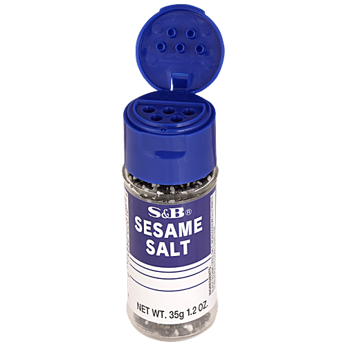 S&B Sesame Salt - Black, Granulated, Seasoning For Salads, Rice Balls, 35 g  