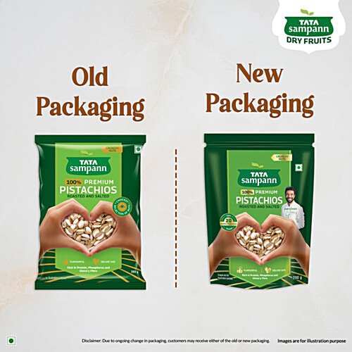 Tata Sampann Premium Pistachios - Roasted & Salted, 200 g Pouch 