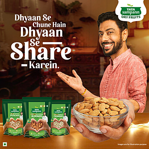 Tata Sampann California Almonds, 500 g  Crunchy Nuts, Rich in Protein & Dietary Fibre, Rich in Magnesium & Phosphorus