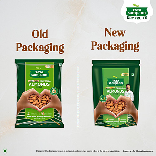 Tata Sampann California Almonds, 500 g  Crunchy Nuts, Rich in Protein & Dietary Fibre, Rich in Magnesium & Phosphorus