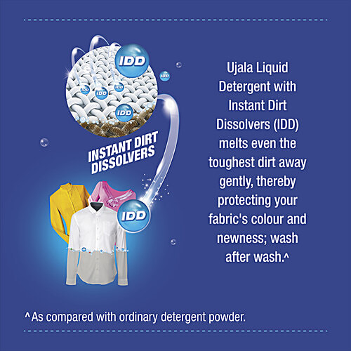 Ujala Liquid Detergent - Top Load/ Bucket Wash, 800 ml Bottle Instant Dirt Dissolvers, Refreshing Fragrance, Kills 99.9% Germs