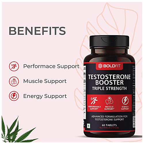 Buy Boldfit Testosterone Booster Tablet Provides Muscle & Energy