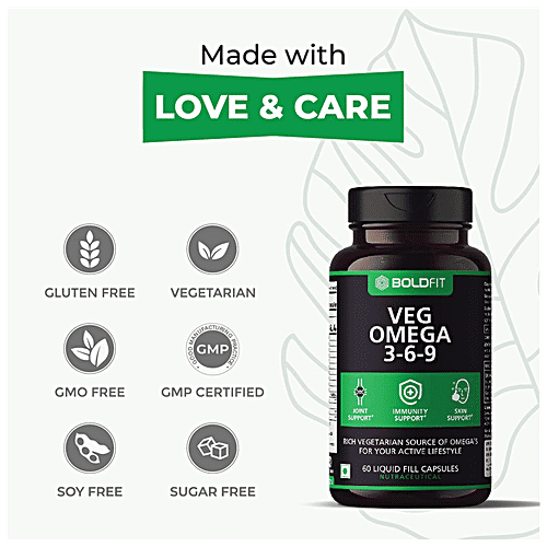 Buy Boldfit Veg Omega 369 Tablet For Joint & Skin Support Online at