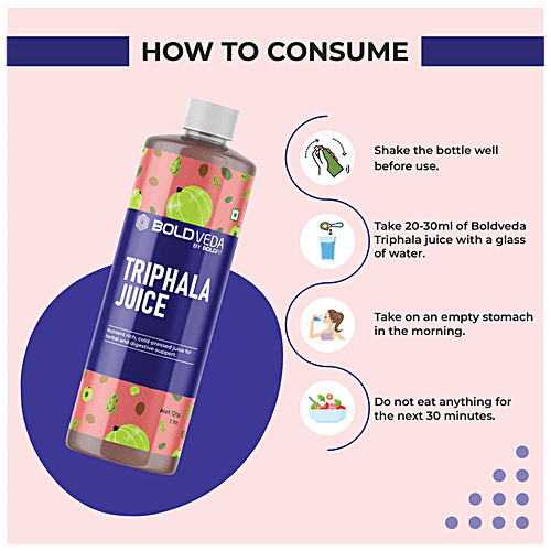 Buy Boldveda Triphala Juice ColdPressed, NutrientRich, Supports