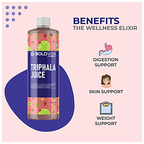 Buy Boldveda Triphala Juice ColdPressed, NutrientRich, Supports