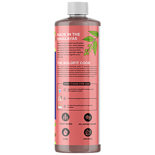 Buy Boldveda Triphala Juice ColdPressed, NutrientRich, Supports
