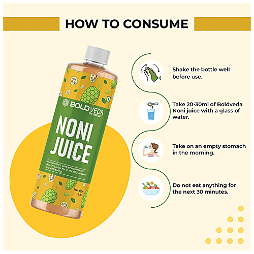 Buy Boldveda Noni Juice ColdPressed, NutrientRich, Supports