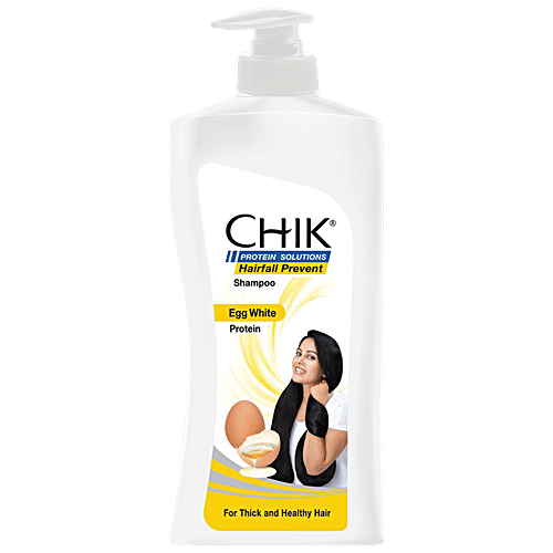 Chik Protein Solutions Hairfall Prevent Shampoo - With Egg White, For Thick & Healthy Hair, For Men & Women, 650 ml  