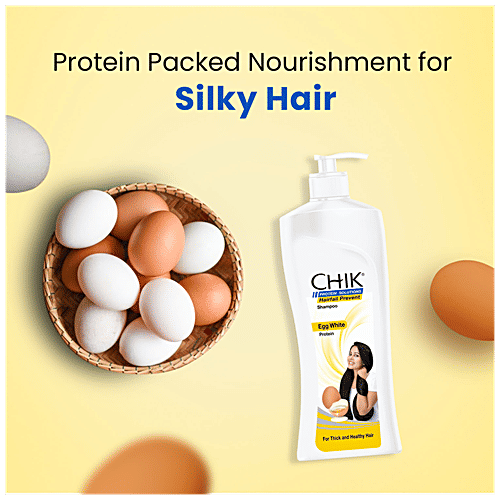 Chik Protein Solutions Hairfall Prevent Shampoo - With Egg White, For Thick & Healthy Hair, For Men & Women, 650 ml  