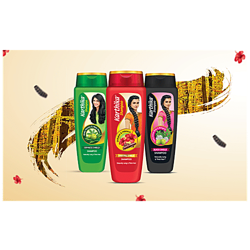 Karthika Hair Fall Shield Shampoo - Enriched With Shikakai & Hibiscus, For Long & Thick Hair, For Men & Women, 650 ml  