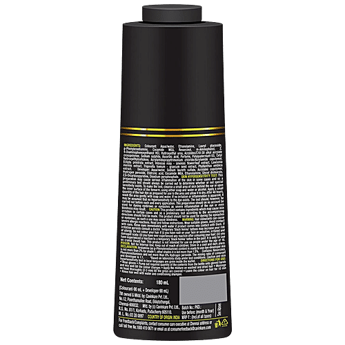 Indica Easy Do-It-Yourself Shampoo Hair Color - With 5 Herbal Extracts, No Ammonia, Long-Lasting Formula, 180 ml Natural Black 1 