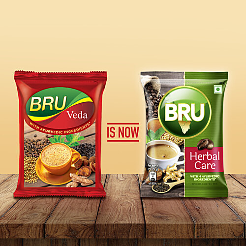 BRU Herbal Care - Spiced Coffee Mix, With 4 Ayurvedic Ingredients, Helps Alleviate Cough & Cold, 50 g  