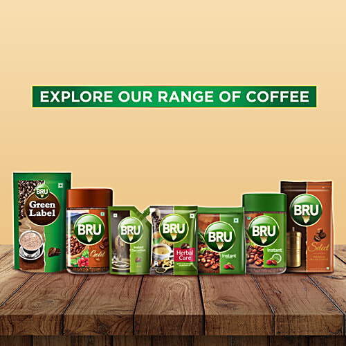 BRU Herbal Care - Spiced Coffee Mix, With 4 Ayurvedic Ingredients, Helps Alleviate Cough & Cold, 50 g  