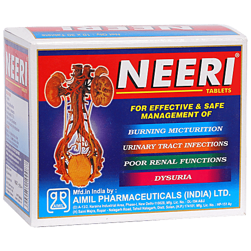 Buy AIMIL Neeri Tablets Burning Micturition, Ayurvedic Formula, For