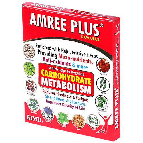 Buy AIMIL Amree Plus Capsules Regulates Carbohydrate Metabolism