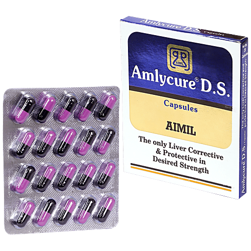 Aimil Amlycure D.S Capsule - With Botanical Extracts, Supports Liver Functions, 20 pcs  